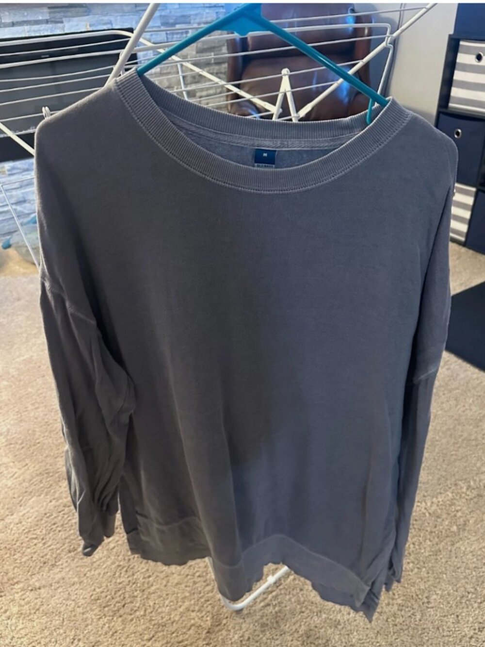 Old Navy Tunic Sweatshirt- Blue Grey- Medium